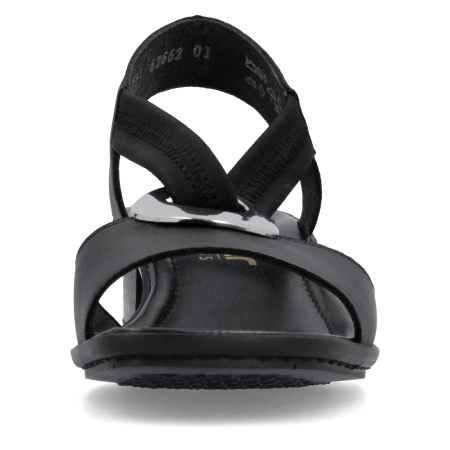 RIEKER черные кожаные босоножки с декором