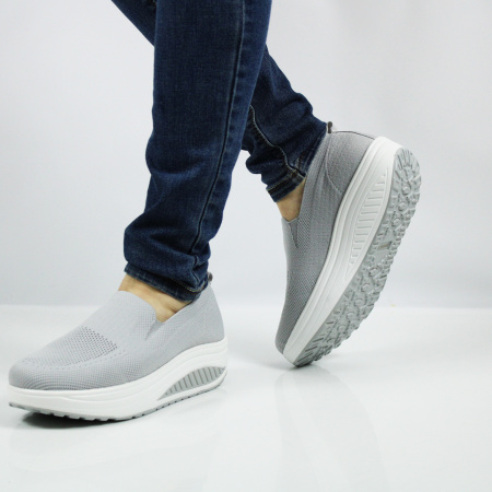 EVALLI серые текстильные полуботинки 