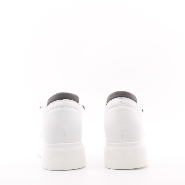 LUKME белые кожаные кеды на скрытой танкетке