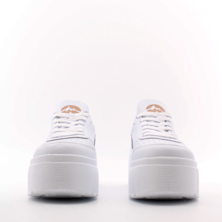 GRUNBERG кеды белые на высокой подошве