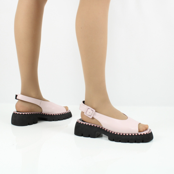 Розовые босоножки на массивной подошве LADY COUTURE