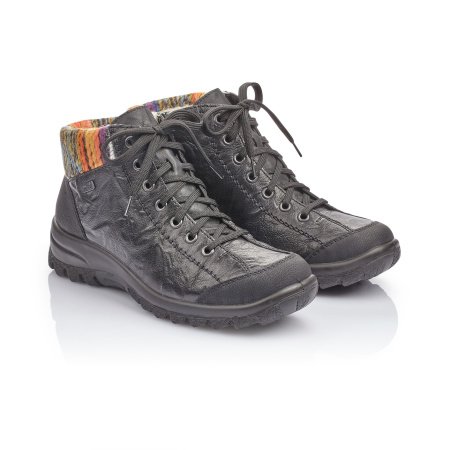 Комбинированные ботинки с цветным кантом