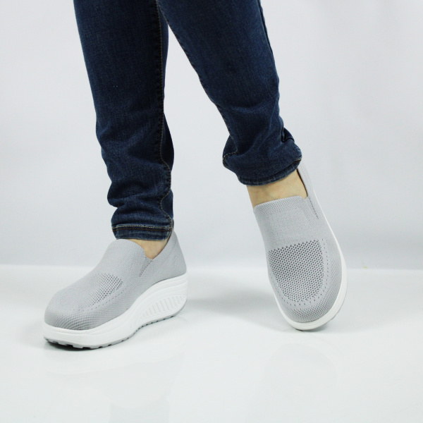 EVALLI серые текстильные полуботинки 