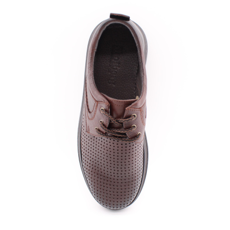 Полуботинки коричневые перфорированные SHOIBERG