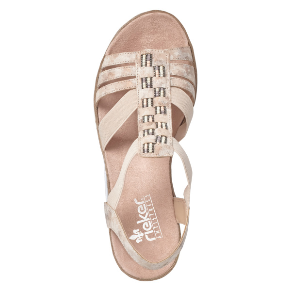 Босоножки на танкетке RIEKER