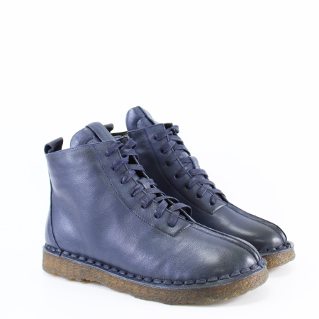 Ботинки на шнурках синие