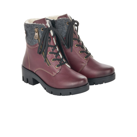 Комбинированные ботинки с затемненным носом RIEKER