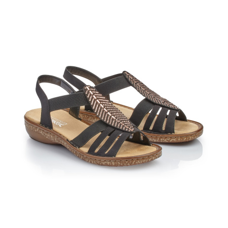 Босоножки на резинке с декором