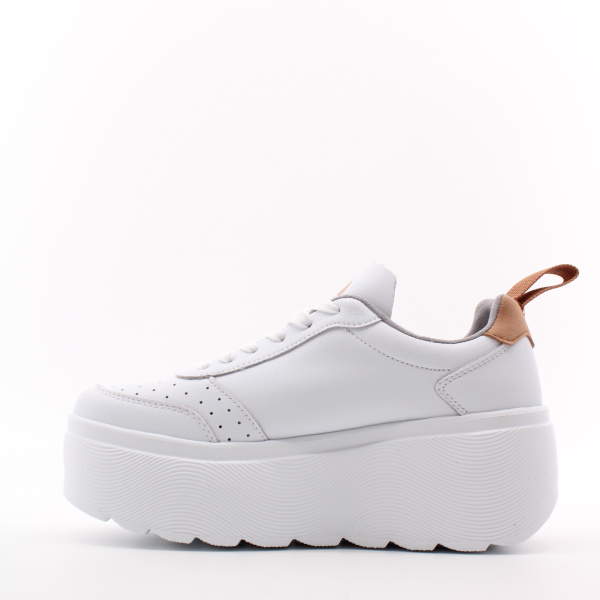 GRUNBERG кеды белые на высокой подошве