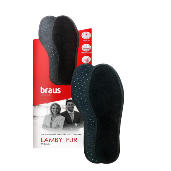 BRAUS Стельки из натурального меха/фольга/латекс LAMBY FUR
