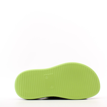 KEDDO сабо с принтом под зебру выполнены в черно-зеленой гамме