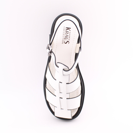 Летние белые босоножки на платформе KRAUS