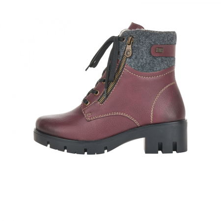 Комбинированные ботинки с затемненным носом RIEKER