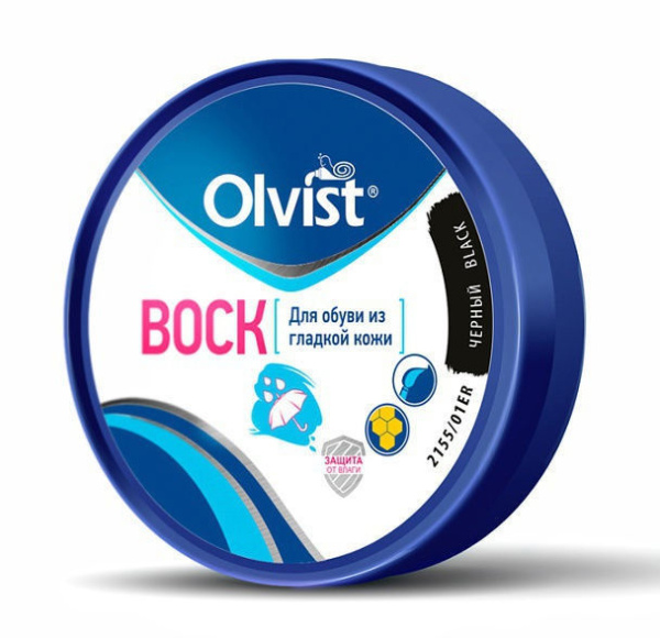 OLVIST Воск для обуви ЧЁРНЫЙ 100мл
