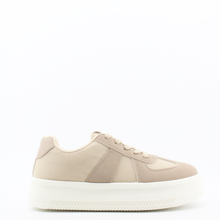 COVANI SPORT кеды на высокой подошве бежевого цвета