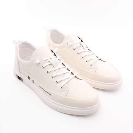 Белые кожаные кеды KRAUS