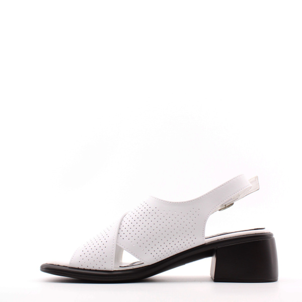 SPUR босоножки белые перфорированные