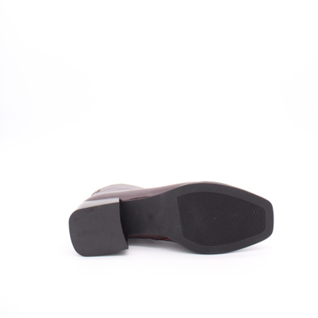 Ботильоны бордовые на среднем каблуке RESPECT