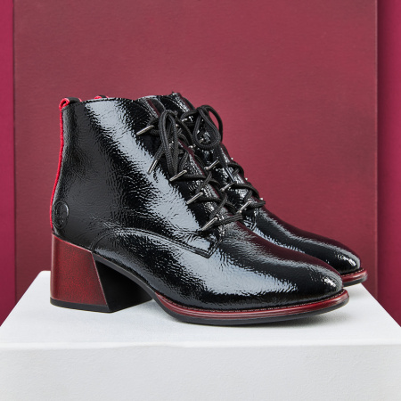 RIEKER лаковые ботильоны на каблуке