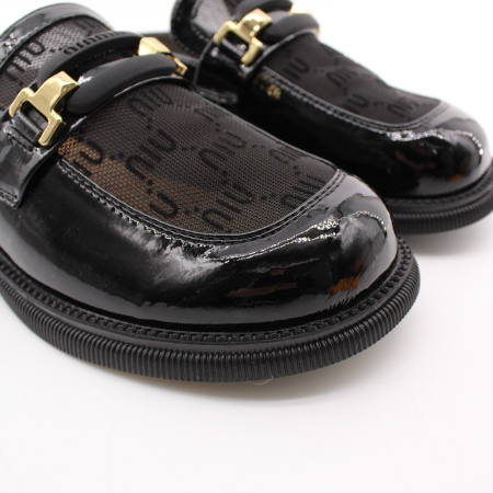 LUKME сабо лаковые в классическо черном исполнении