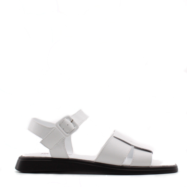 BADEN белые сандалии на черной подошве