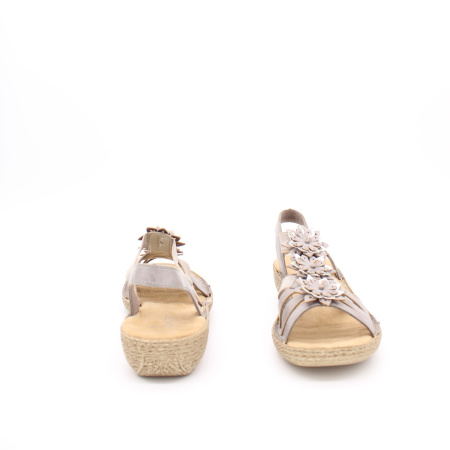 Серые сандалии с цветами