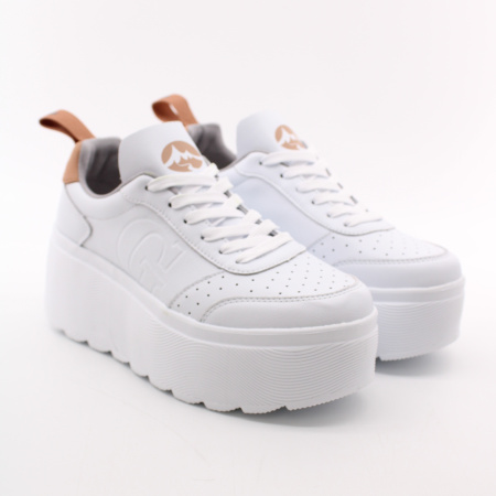 GRUNBERG кроссовки белые на высокой подошве