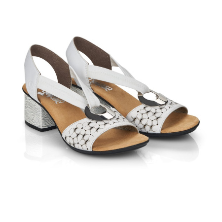 Модные босоножки с декором на каблуке RIEKER