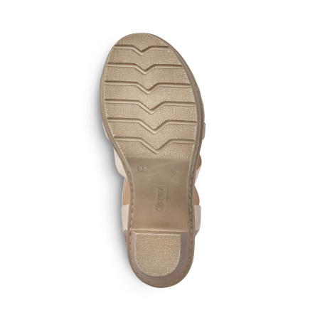 Босоножки с декором на устойчивом каблуке RIEKER