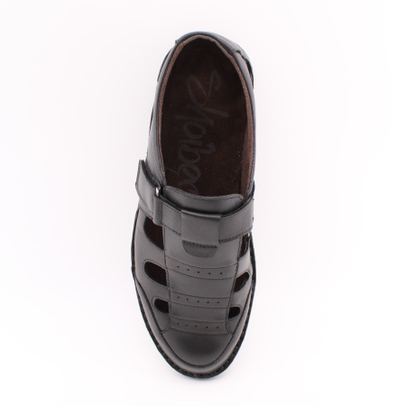 SHOIBERG, 739-55-04-01, Сандалии муж. нат.кожа/текстиль/черный (06-22)