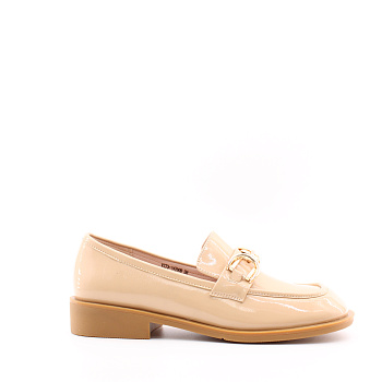 Лаковые светлые лоферы RESPECT