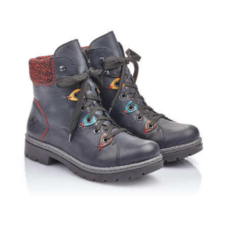 Ботинки с контрастной строчкой RIEKER