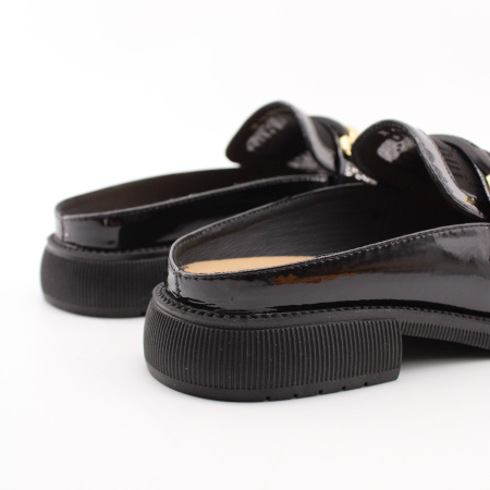 LUKME сабо лаковые в классическо черном исполнении