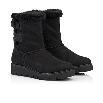 REMONTE полусапоги из нубука с опушкой 