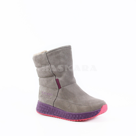 Ботинки замшевые на цветной подошве