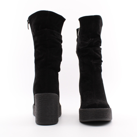 SELM замшевые полусапоги на высокой танкетке