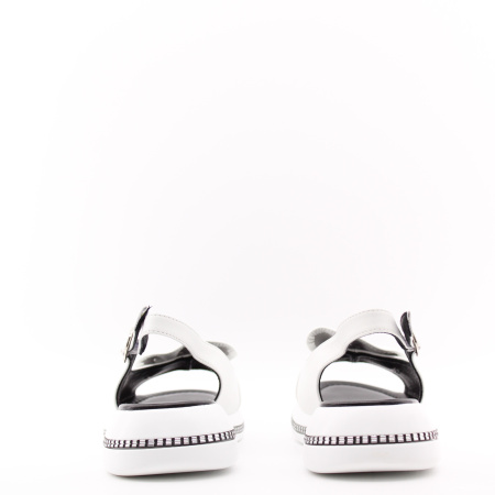 LUKME босоножки белые с черным акцентом