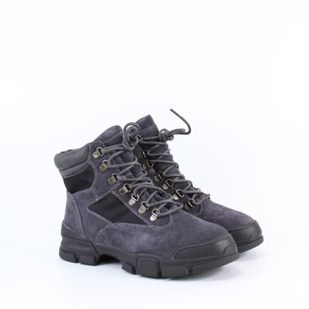 Комбинированные ботинки на шнурках