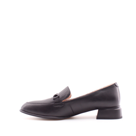 Черные лоферы с декором RESPECT