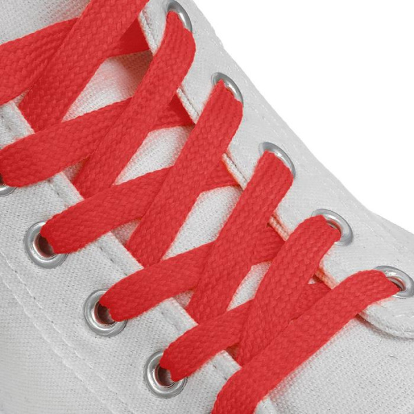 Шнурки BRAUS 90см плоские красный