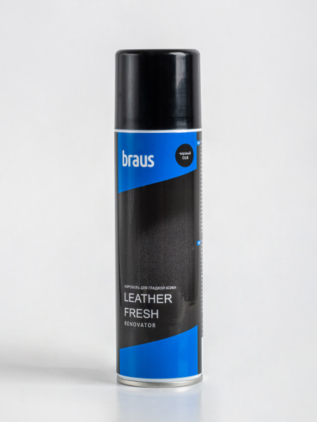 BRAUS Аэрозоль-краска для кожи ЧЕРНЫЙ 250мл