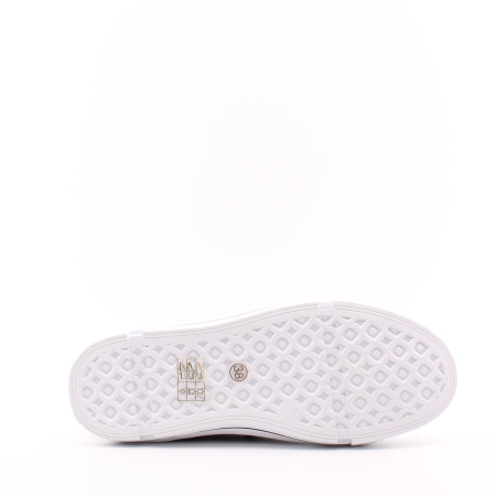 Чёрно-белые кожаные кеды TOFA