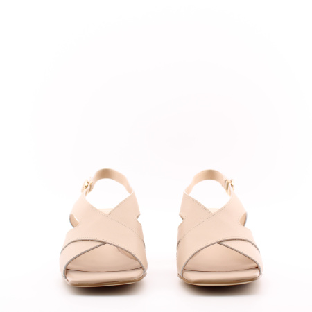 Классические бежевые босоножки на каблуке LADY COUTURE