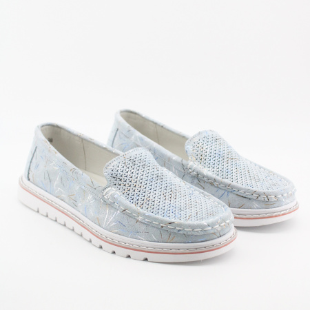 BADEN мокасины нежно голубого цвета