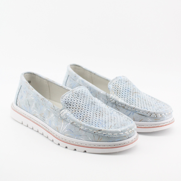 BADEN мокасины нежно голубого цвета