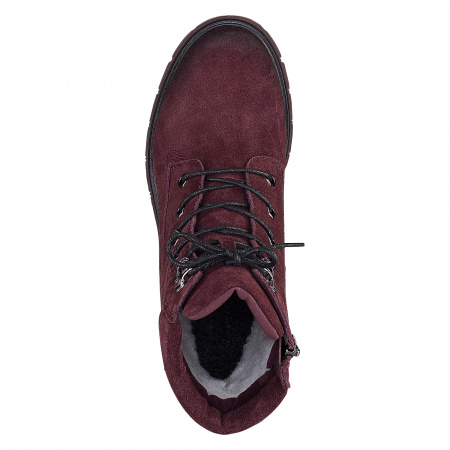 Бордовые ботинки с затемненным носом RIEKER