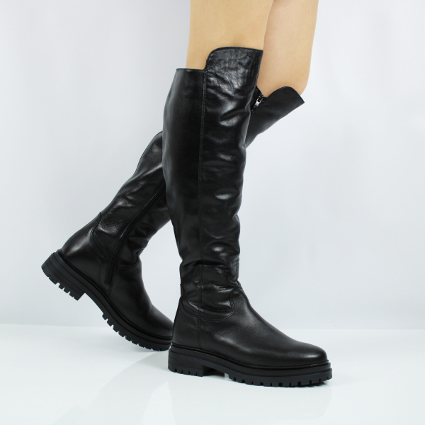 FRANCESCO DONNI ботфорты зимние на низком каблуке 