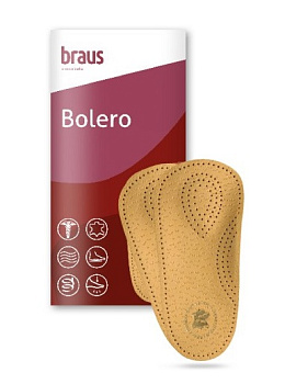 BRAUS Стельки ортопедические Bolero (овечья кожа с жестким супинатором)