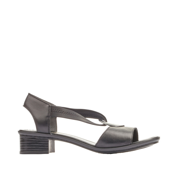 RIEKER черные кожаные босоножки с декором