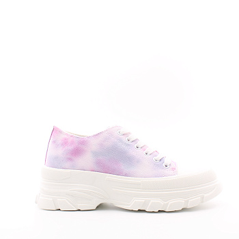 Текстильные кеды мультиколор на высокой подошве TRIEN